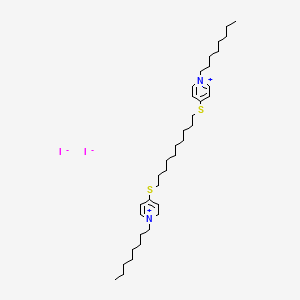 molecular formula C36H62I2N2S2 B12561994 Pyridinium, 4,4'-[1,10-decanediylbis(thio)]bis[1-octyl-, diiodide CAS No. 202071-11-2