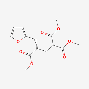 molecular formula C14H16O7 B12561999 Trimethyl 4-(furan-2-yl)but-3-ene-1,1,3-tricarboxylate CAS No. 184421-13-4