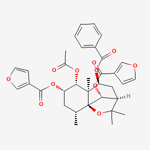 molecular formula C34H36O11 B1256201 环球素 F 