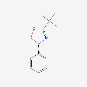 molecular formula C13H17NO B12562047 Oxazole, 2-(1,1-dimethylethyl)-4,5-dihydro-4-phenyl-, (R)- CAS No. 168034-01-3