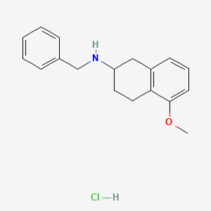 molecular formula C18H22ClNO B12562082 N-Benzyl-5-methoxy-1,2,3,4-tetrahydronaphthalen-2-amine--hydrogen chloride (1/1) CAS No. 150871-46-8