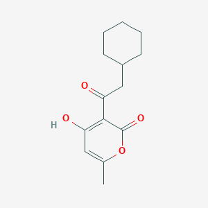 3-(Cyclohexylacetyl)-4-hydroxy-6-methyl-2H-pyran-2-one