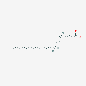 molecular formula C25H46O2 B1256211 (5Z,9Z)-22-Methyl-5,9-tetracosadienoic acid 