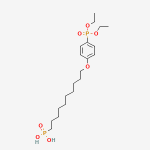 {10-[4-(Diethoxyphosphoryl)phenoxy]decyl}phosphonic acid