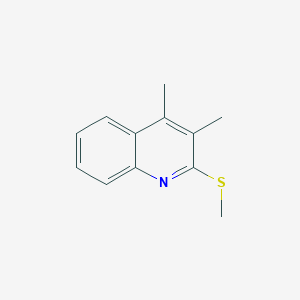 molecular formula C12H13NS B12562124 3,4-Dimethyl-2-(methylsulfanyl)quinoline CAS No. 192696-25-6