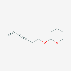 molecular formula C11H16O2 B12562126 2H-Pyran, 2-(5-hexen-3-ynyloxy)tetrahydro- CAS No. 211310-91-7