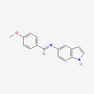 (E)-N-(1H-Indol-5-yl)-1-(4-methoxyphenyl)methanimine