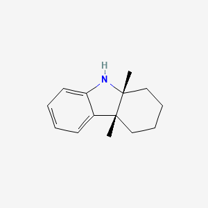 molecular formula C14H19N B12562150 (4aR,9aR)-4a,9a-Dimethyl-2,3,4,4a,9,9a-hexahydro-1H-carbazole CAS No. 163162-78-5