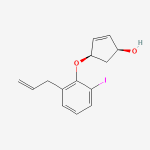 (1S,4R)-4-[2-Iodo-6-(prop-2-en-1-yl)phenoxy]cyclopent-2-en-1-ol