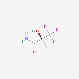 molecular formula C4H6F3NO2 B12562172 Propanamide, 3,3,3-trifluoro-2-hydroxy-2-methyl-, (2S)- CAS No. 202394-61-4