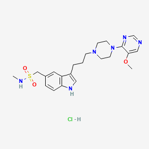 1-[3-[3-[4-(5-methoxypyrimidin-4-yl)piperazin-1-yl]propyl]-1H-indol-5-yl]-N-methylmethanesulfonamide;hydrochloride