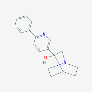 molecular formula C18H20N2O B12562187 1-Azabicyclo[2.2.2]octan-3-ol, 3-(6-phenyl-3-pyridinyl)- CAS No. 157695-10-8