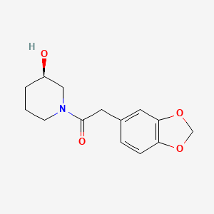 molecular formula C14H17NO4 B12562193 2-(2H-1,3-Benzodioxol-5-yl)-1-[(3R)-3-hydroxypiperidin-1-yl]ethan-1-one CAS No. 192522-45-5