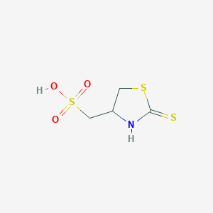 (2-Sulfanylidene-1,3-thiazolidin-4-yl)methanesulfonic acid