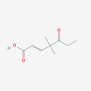 4,4-Dimethyl-5-oxohept-2-enoic acid