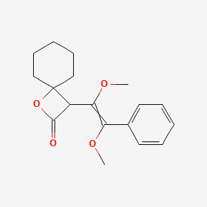 molecular formula C18H22O4 B12562233 3-(1,2-Dimethoxy-2-phenylethenyl)-1-oxaspiro[3.5]nonan-2-one CAS No. 192213-16-4