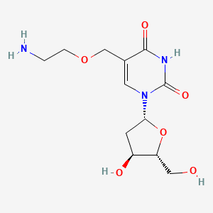 molecular formula C12H19N3O6 B1256226 5-(2-Aminoethoxy)methyl-2'-deoxyuridine 