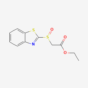 Acetic acid, (2-benzothiazolylsulfinyl)-, ethyl ester