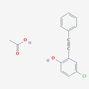 Acetic acid--4-chloro-2-(phenylethynyl)phenol (1/1)