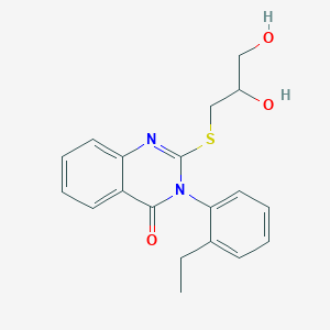 4(3H)-Quinazolinone, 2-[(2,3-dihydroxypropyl)thio]-3-(2-ethylphenyl)-