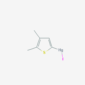 molecular formula C6H7HgIS B12562321 (4,5-Dimethylthiophen-2-yl)(iodo)mercury CAS No. 143732-39-2