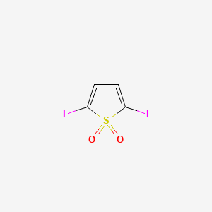 molecular formula C4H2I2O2S B12562355 2,5-Diiodo-1H-1lambda~6~-thiophene-1,1-dione CAS No. 143810-43-9