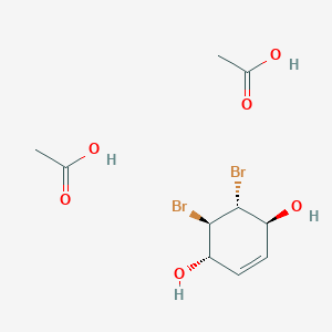 molecular formula C10H16Br2O6 B12562373 acetic acid;(1S,4S,5R,6R)-5,6-dibromocyclohex-2-ene-1,4-diol CAS No. 170210-89-6