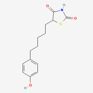 molecular formula C14H17NO3S B12562389 2,4-Thiazolidinedione, 5-[5-(4-hydroxyphenyl)pentyl]- CAS No. 178238-94-3