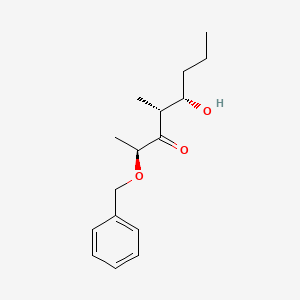 molecular formula C16H24O3 B12562397 (2S,4R,5S)-2-(Benzyloxy)-5-hydroxy-4-methyloctan-3-one CAS No. 164145-47-5