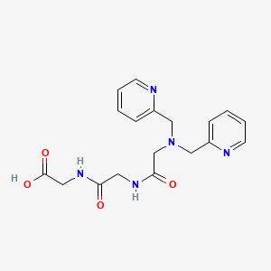 molecular formula C18H21N5O4 B12562403 N,N-Bis[(pyridin-2-yl)methyl]glycylglycylglycine CAS No. 210584-40-0