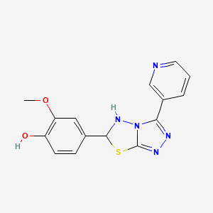 2-Methoxy-4-(3-pyridin-3-yl-5,6-dihydro-[1,2,4]triazolo[3,4-b][1,3,4]thiadiazol-6-yl)phenol