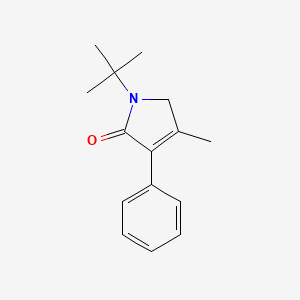 molecular formula C15H19NO B12562456 2H-Pyrrol-2-one, 1-(1,1-dimethylethyl)-1,5-dihydro-4-methyl-3-phenyl- CAS No. 221374-69-2