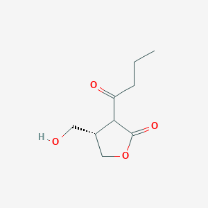 (4S)-3-Butanoyl-4-(hydroxymethyl)oxolan-2-one