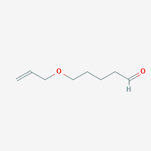 molecular formula C8H14O2 B12562479 Pentanal, 5-(2-propenyloxy)- CAS No. 176915-87-0