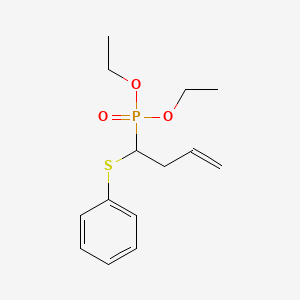 molecular formula C14H21O3PS B12562503 Diethyl [1-(phenylsulfanyl)but-3-en-1-yl]phosphonate CAS No. 194999-08-1