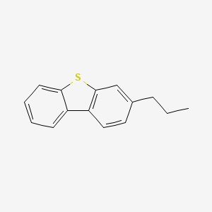 molecular formula C15H14S B12562510 3-Propyldibenzothiophene CAS No. 147792-45-8