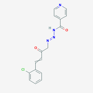 4-(2-Chlorophenyl)-1-[(1E)-3-(pyridine-4-carbonyl)triaz-1-en-1-yl]but-3-en-2-one