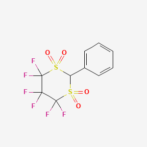 4,4,5,5,6,6-Hexafluoro-2-phenyl-1lambda~6~,3lambda~6~-dithiane-1,1,3,3-tetrone