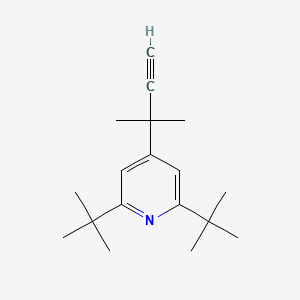 molecular formula C18H27N B12562566 2,6-Di-tert-butyl-4-(2-methylbut-3-yn-2-yl)pyridine CAS No. 189811-15-2