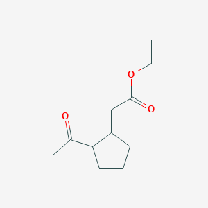 Ethyl (2-acetylcyclopentyl)acetate