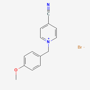 molecular formula C14H13BrN2O B12562581 4-Cyano-1-[(4-methoxyphenyl)methyl]pyridin-1-ium bromide CAS No. 164580-35-2