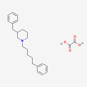 Oxalic acid--3-benzyl-1-(5-phenylpentyl)piperidine (1/1)