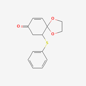 molecular formula C14H14O3S B12562622 1,4-Dioxaspiro[4.5]dec-6-en-8-one, 10-(phenylthio)- CAS No. 173383-41-0