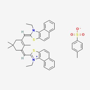 (2Z)-1-ethyl-2-[[(3Z)-3-[(1-ethylbenzo[e][1,3]benzothiazol-1-ium-2-yl)methylidene]-2,5,5-trimethylcyclohexen-1-yl]methylidene]benzo[e][1,3]benzothiazole;4-methylbenzenesulfonate