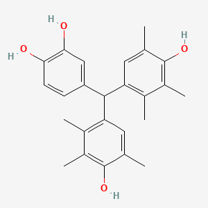 4-[Bis(4-hydroxy-2,3,5-trimethylphenyl)methyl]benzene-1,2-diol