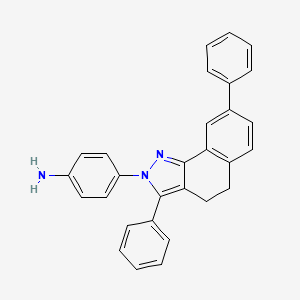 4-(3,8-Diphenyl-4,5-dihydro-2H-benzo[g]indazol-2-yl)aniline