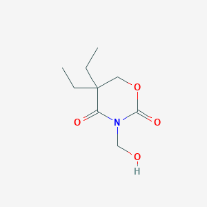 molecular formula C9H15NO4 B12562685 5,5-Diethyl-3-(hydroxymethyl)-1,3-oxazinane-2,4-dione CAS No. 143131-28-6