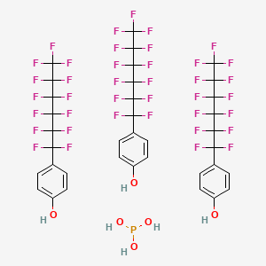 molecular formula C36H18F39O6P B12562695 Phosphorous acid--4-(tridecafluorohexyl)phenol (1/3) CAS No. 201936-68-7