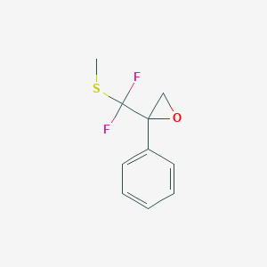 molecular formula C10H10F2OS B12562701 Oxirane, 2-[difluoro(methylthio)methyl]-2-phenyl- CAS No. 192862-21-8