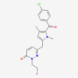 6-{[5-(4-Chlorobenzoyl)-1,4-dimethyl-1H-pyrrol-2-yl]methyl}-2-(2-fluoroethyl)pyridazin-3(2H)-one